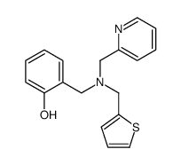 2-[[pyridin-2-ylmethyl(thiophen-2-ylmethyl)amino]methyl]phenol Structure