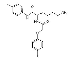 (s)-6-amino-2-[2-(4-iodo-phenoxy)-acetylamino]-hexanoic acid p-tolylamide结构式