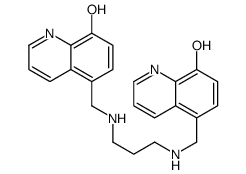 5-[[3-[(8-hydroxyquinolin-5-yl)methylamino]propylamino]methyl]quinolin-8-ol结构式