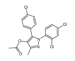 5-(4-chlorophenyl)-1-(2,4-dichlorophenyl)-3-methyl-1H-pyrazol-4-yl acetate Structure