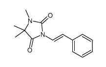 1,5,5-trimethyl-3-(2-phenylethenyl)imidazolidine-2,4-dione结构式