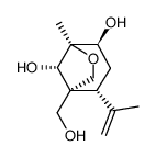 (1S,2R,4S,5R,8S)-1-Hydroxymethyl-2-isopropenyl-5-methyl-6-oxa-bicyclo[3.2.1]octane-4,8-diol结构式