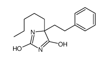 5-pentyl-5-(2-phenylethyl)imidazolidine-2,4-dione结构式