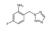 5-fluoro-2-(tetrazol-2-ylmethyl)aniline结构式