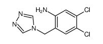 4,5-dichloro-2-(1,2,4-triazol-4-ylmethyl)aniline结构式