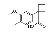 Cyclobutanecarboxylic acid, 1-(3-methoxy-4-methylphenyl)结构式