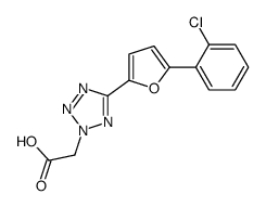 2-[5-[5-(2-chlorophenyl)furan-2-yl]tetrazol-2-yl]acetic acid Structure