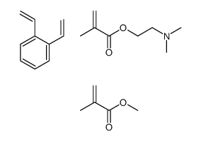 1,2-bis(ethenyl)benzene,2-(dimethylamino)ethyl 2-methylprop-2-enoate,methyl 2-methylprop-2-enoate结构式
