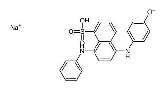 sodium 5-[(4-hydroxyphenyl)amino]-8-(phenylamino)naphthalenesulphonate结构式