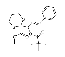 methyl 2-(3-phenyl-1-(pivaloyloxy)allyl)-1,3-dithiane-2-carboxylate Structure