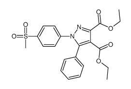 diethyl 1-(4-methylsulfonylphenyl)-5-phenylpyrazole-3,4-dicarboxylate Structure
