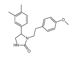 1-[2-(4-methoxyphenyl)ethyl]-5-(3,4-dimethylphenyl)-2-imidazolidinone Structure