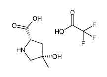 (2S,4S)-4-hydroxy-4-methylpyrrolidine-2-carboxylic acid trifluoroacetic acid salt结构式