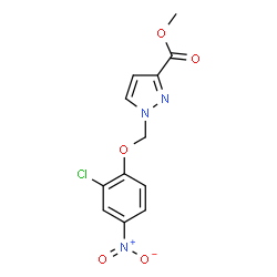 1-(2-CHLORO-4-NITRO-PHENOXYMETHYL)-1 H-PYRAZOLE-3-CARBOXYLIC ACID METHYL ESTER Structure