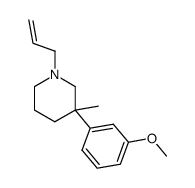 1-allyl-3-methyl-3-(m-methoxyphenyl)piperidine Structure