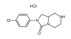 2-(4-chlorophenyl)hexahydroimidazo[1,5-a]pyrazin-3(2H)-one hydrochloride结构式