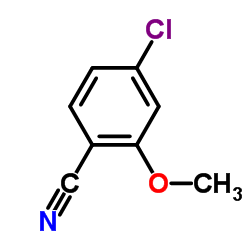 4-氯-2-甲氧基苄腈结构式