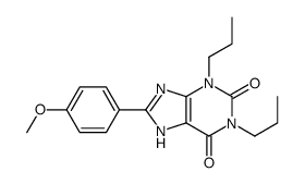 8-(4-methoxyphenyl)-1,3-dipropyl-7H-purine-2,6-dione结构式