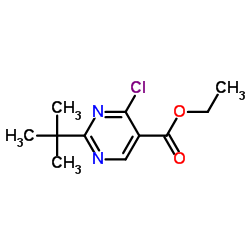 Ethyl 4-chloro-2-(2-methyl-2-propanyl)-5-pyrimidinecarboxylate picture