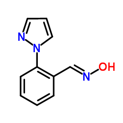 2-(1H-pyrazol-1-yl)benzenecarbaldehyde oxime structure