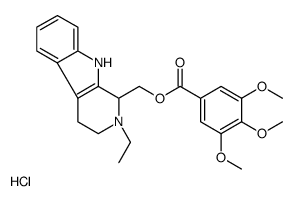 (2-ethyl-1,3,4,9-tetrahydropyrido[3,4-b]indol-1-yl)methyl 3,4,5-trimethoxybenzoate,hydrochloride结构式