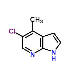 5-氯-4-甲基-1H-吡咯并[2,3-b]吡啶结构式