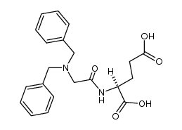 N-(N,N-dibenzyl-glycyl)-L-glutamic acid Structure