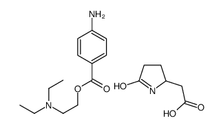 2-(diethylamino)ethyl 4-aminobenzoate,2-(5-oxopyrrolidin-2-yl)acetic acid结构式