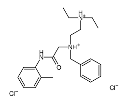 benzyl-[2-(diethylazaniumyl)ethyl]-[2-(2-methylanilino)-2-oxoethyl]azanium,dichloride Structure