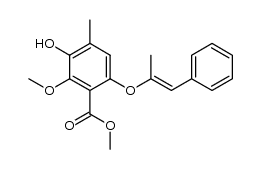 methyl 3-hydroxy-2-methoxy-4-methyl-6-(1-methylstyryloxy)benzoate Structure