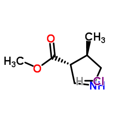 trans-Methyl 4-methylpyrrolidine-3-carboxylate hydrochloride Structure