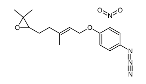 Oxirane, 3-[5-(4-azido-2-nitrophenoxy)-3-methyl-3-pentenyl]-2,2-dimeth yl-, (E)-.+/-.- picture