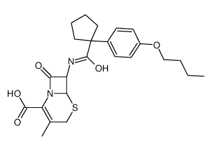 (6R,7R)-7-[[1-(4-butoxyphenyl)cyclopentanecarbonyl]amino]-3-methyl-8-oxo-5-thia-1-azabicyclo[4.2.0]oct-2-ene-2-carboxylic acid Structure