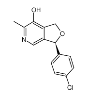 (3S)-3-(4-chlorophenyl)-6-methyl-1,3-dihydrofuro[3,4-c]pyridine-7-ol结构式