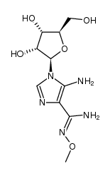 5-Amino-N'-methoxy-1-β-D-ribofuranosyl-1H-imidazole-4-carboxamidine结构式