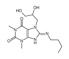 7-(2,3-Dihydroxypropyl)-8-butylaminotheophylline Structure