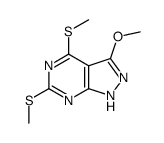 3-methoxy-4,6-bis(methylsulfanyl)-1H-pyrazolo[3,4-d]pyrimidine结构式