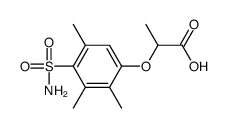 2-(2,3,5-trimethyl-4-sulfamoylphenoxy)propanoic acid Structure