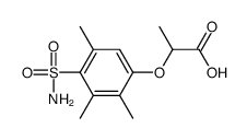 2-(2,3,5-trimethyl-4-sulfamoylphenoxy)propanoic acid结构式