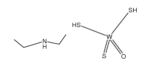 diethylammonium oxotrithiotungstate Structure