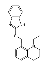 8-(((1H-benzo[d]imidazol-2-yl)thio)methyl)-1-ethyl-1,2,3,4-tetrahydroquinoline结构式