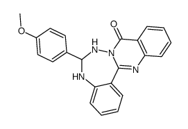 6-(4-methoxyphenyl)-6,7-dihydrobenzo[5,6][1,2,4]triazepino[7,1-b]quinazolin-9(5H)-one结构式