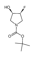 cis-3-fluoro-4-hydoxy-n- boc pyrroldine Structure