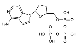 [[(2S,5R)-5-(4-aminopyrrolo[2,3-d]pyrimidin-7-yl)oxolan-2-yl]methoxy-hydroxyphosphoryl] phosphono hydrogen phosphate结构式