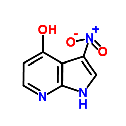 3-Nitro-1H-pyrrolo[2,3-b]pyridin-4-ol结构式