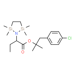 1-Aza-2,5-disilacyclopentane-1-acetic acid,-alpha--ethyl-2,2,5,5-tetramethyl-,2-(4-chlorophenyl)-1,1-dimethylethyl ester结构式