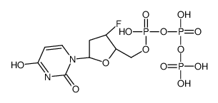 [[(2R,3S,5R)-5-(2,4-dioxopyrimidin-1-yl)-3-fluorooxolan-2-yl]methoxy-hydroxyphosphoryl] phosphono hydrogen phosphate结构式