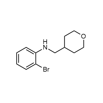 2-Bromo-N-((tetrahydro-2h-pyran-4-yl)methyl)aniline structure