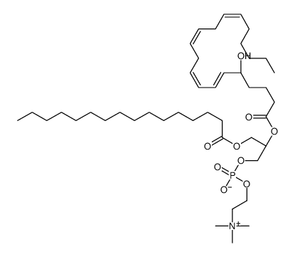 1-palmitoyl-2-(5-hydroxy-6,8,11,14-eicosatetraenoyl)-glycero-3-phosphocholine结构式