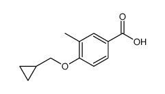 3-甲基-4-(环丙基甲氧基)苯甲酸结构式